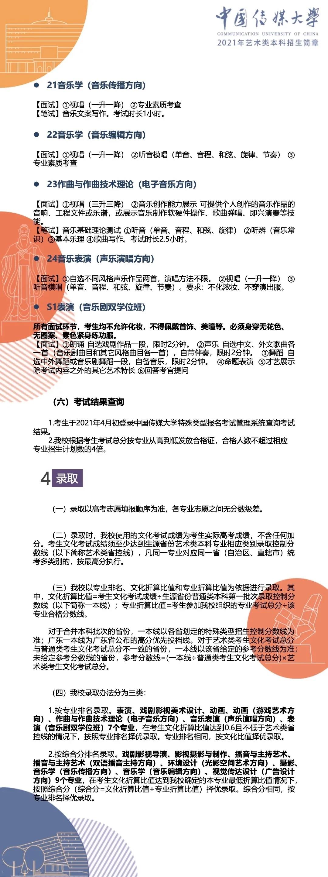 艺考资讯|2021年本科院校招生考试办法汇总 艺考资讯|2021年本科院校招生考试办法汇总
